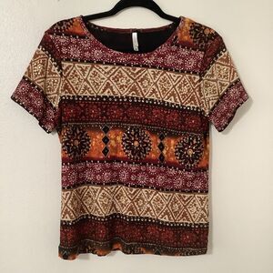 Vintage Y2K Multicolor Bohemian Boho Hippie Fairy Grunge Fairycore Stretch Top M